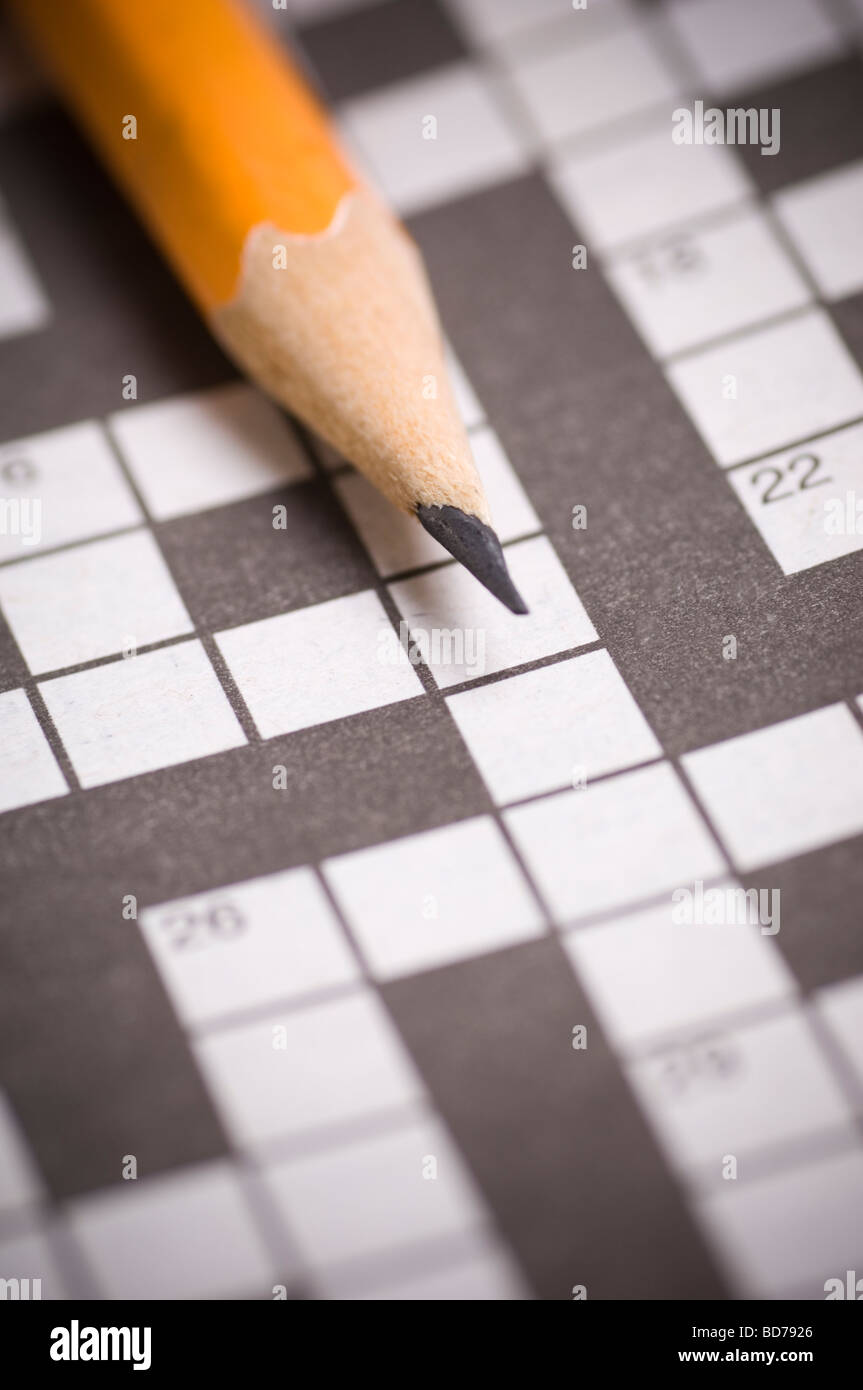 Pencil and crosswords puzzle Stock Photo Alamy