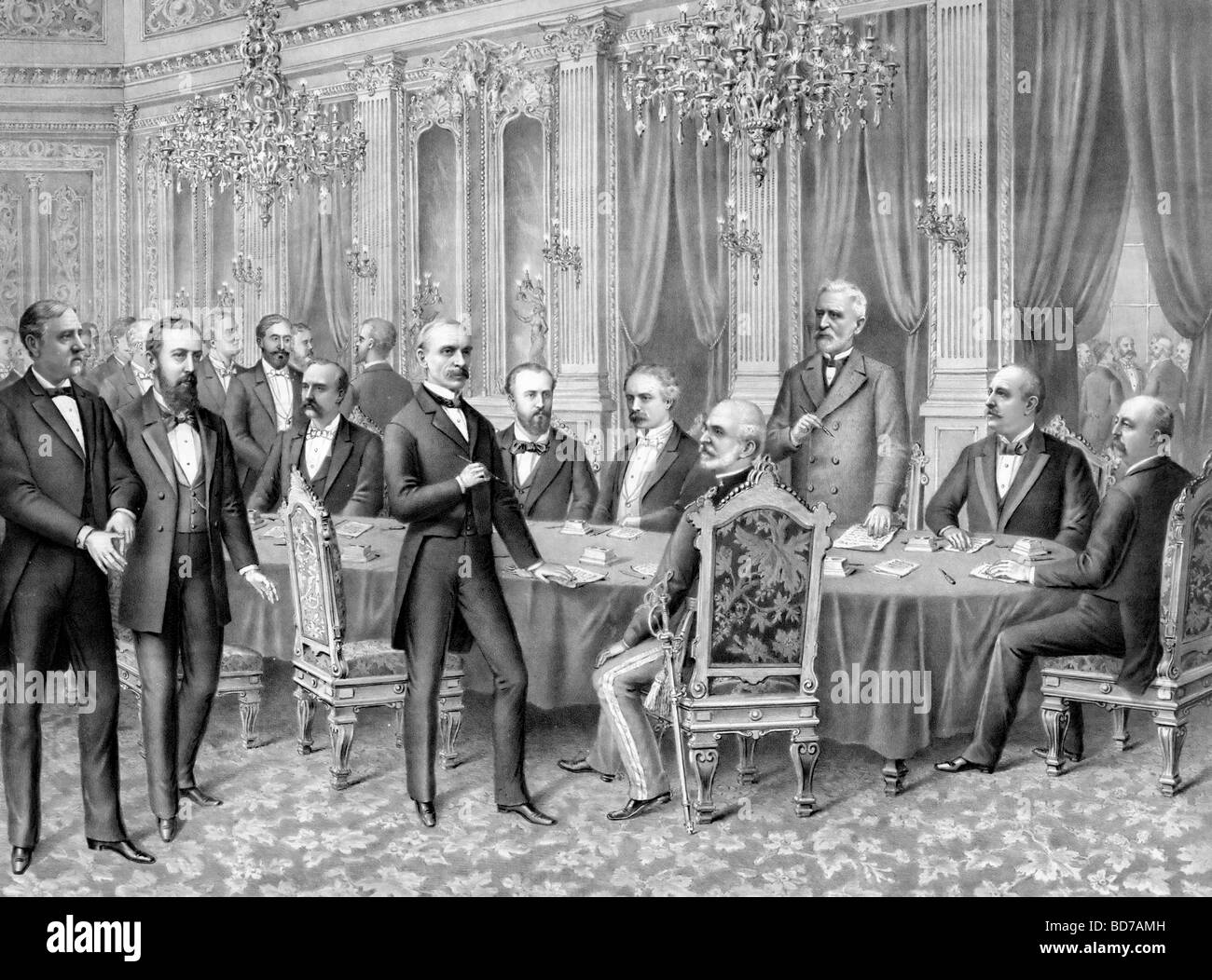 Spanish-American Treaty of Peace, Paris Dec. 10th 1898 Stock Photo