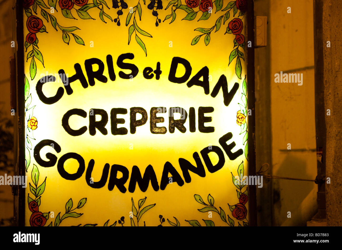 Creperie Montpellier France Stock Photo