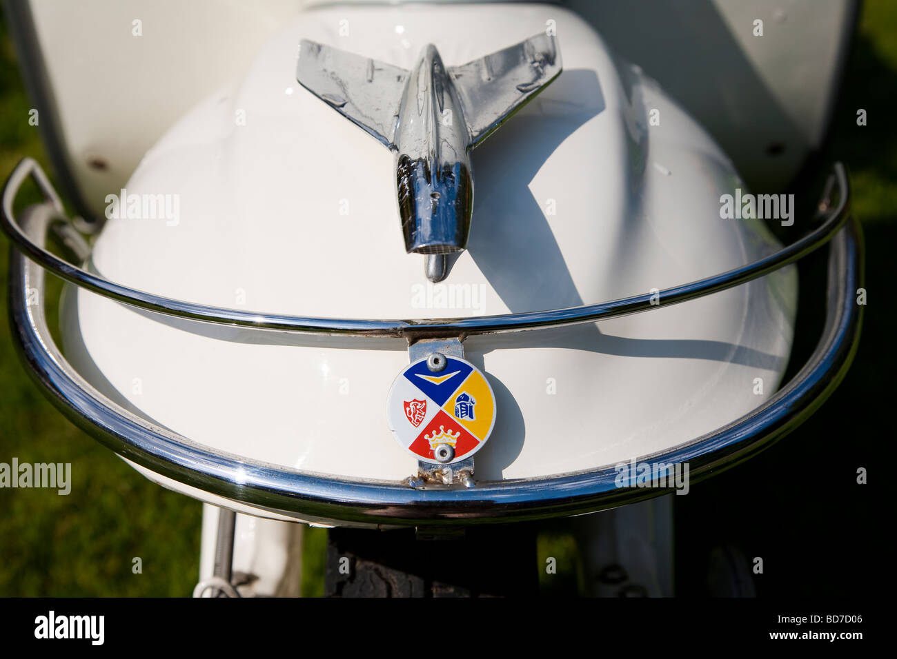 Front Mudguard on Lambretta Scooter Stock Photo