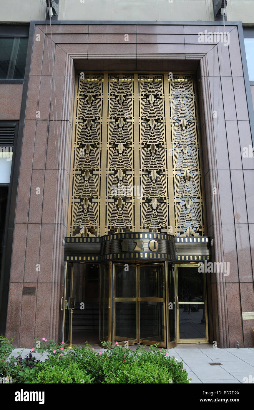 An Art Deco office building at the foot of Wall Street in Manhattan was