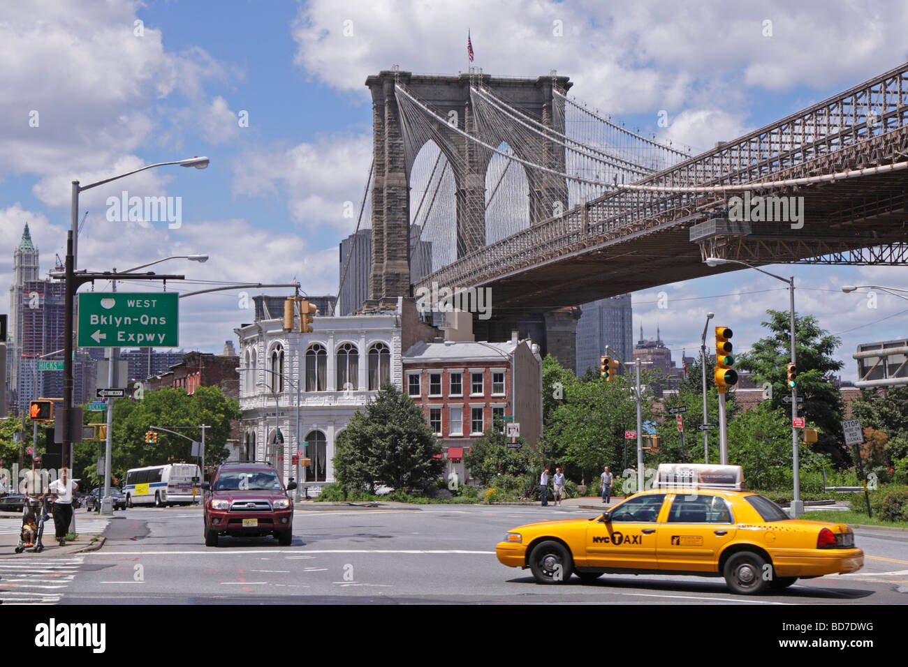 Brooklyn Bridge, New York City, United States of America Stock Photo