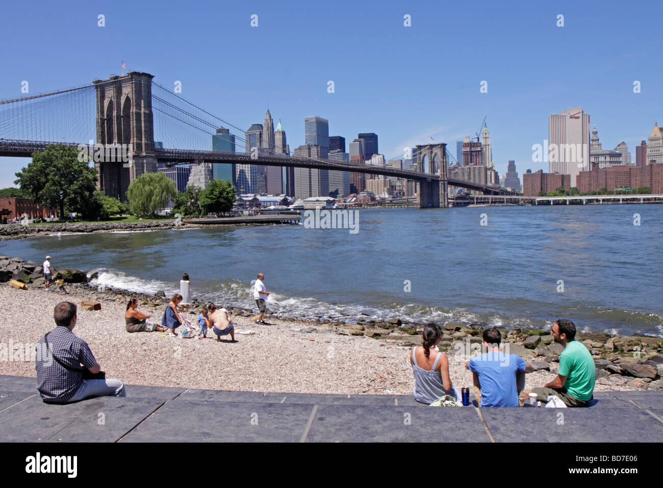 Brooklyn Bridge, New York City, United States of America Stock Photo