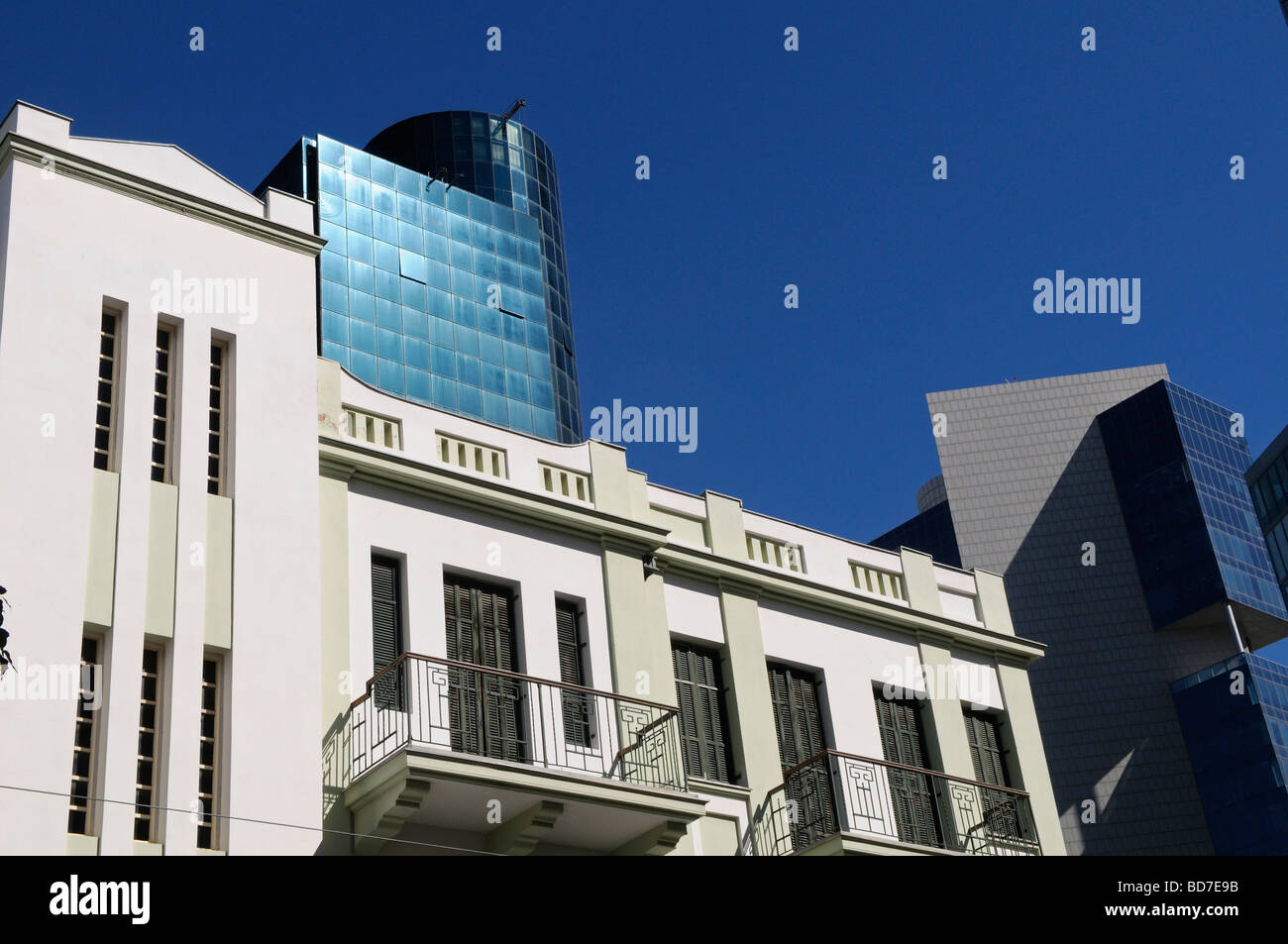 New luxury business building stands in stark contrast to an old