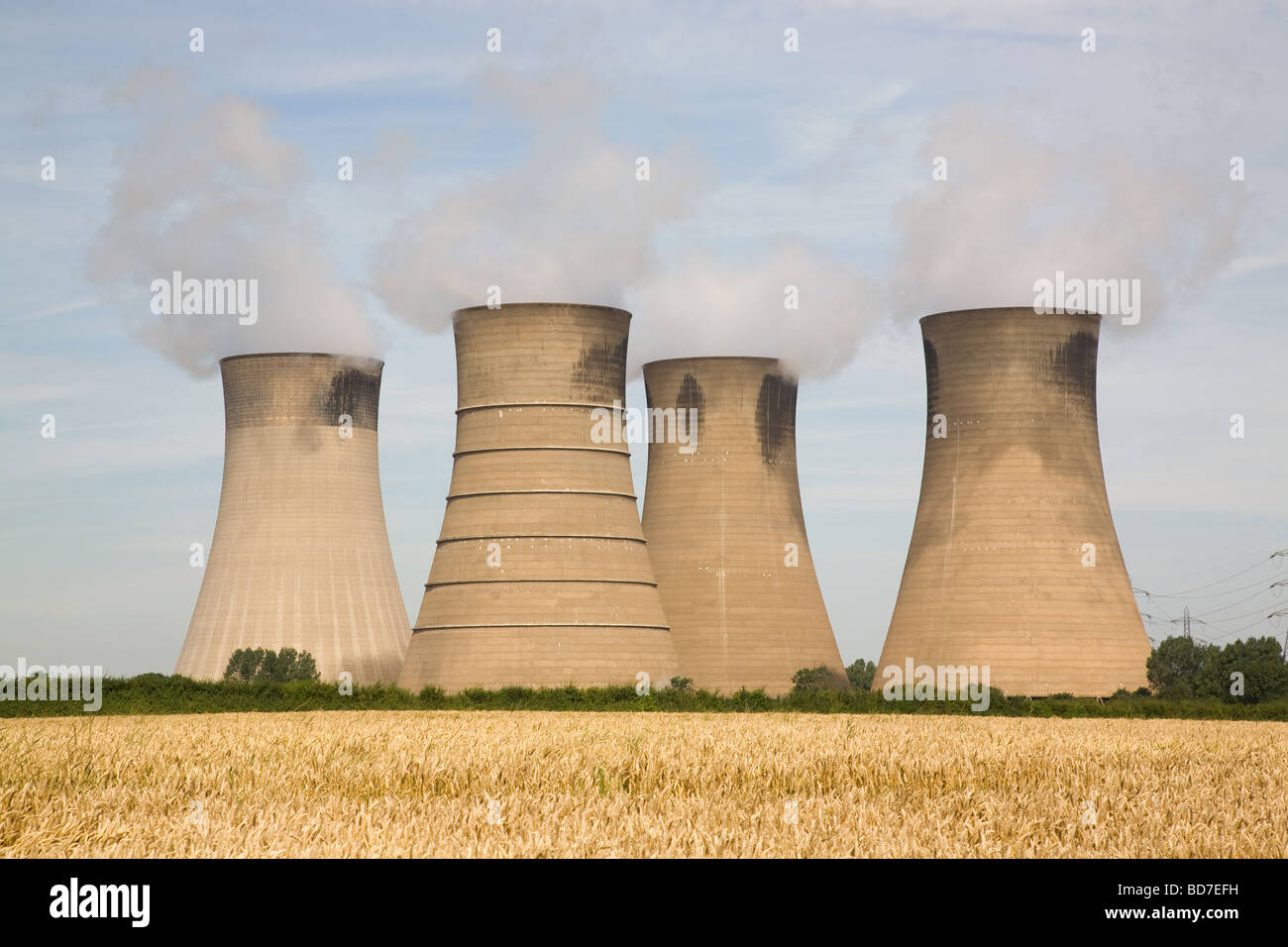 Power Station Cooling Towers Stock Photo