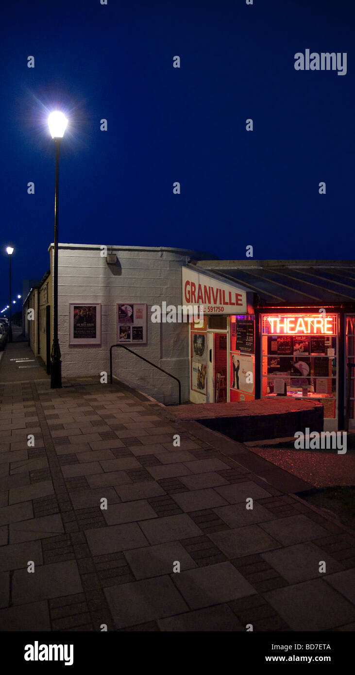 The Granville Theatre front of house at night Ramsgate Kent UK Stock Photo