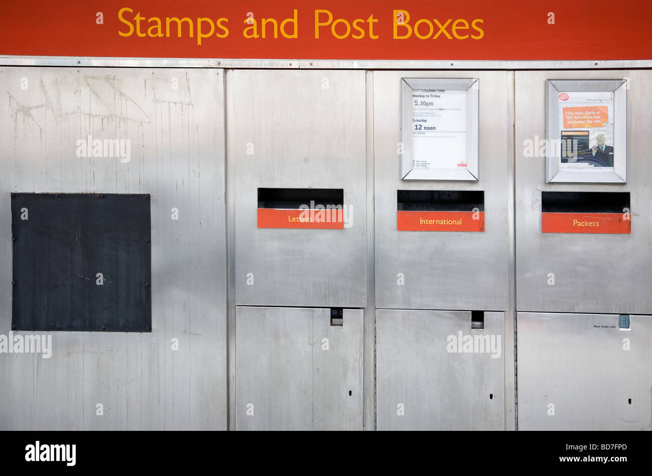 Post Office Letter Boxes Stock Photo Alamy