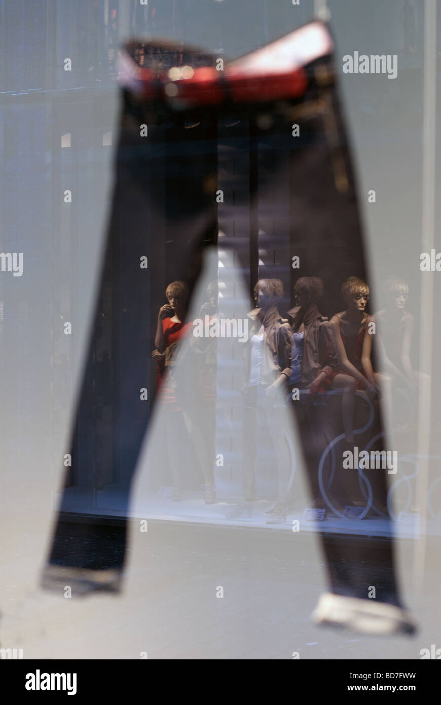 Ladies jeans on display at a shop in Dusseldorf, Germany Stock Photo - Alamy