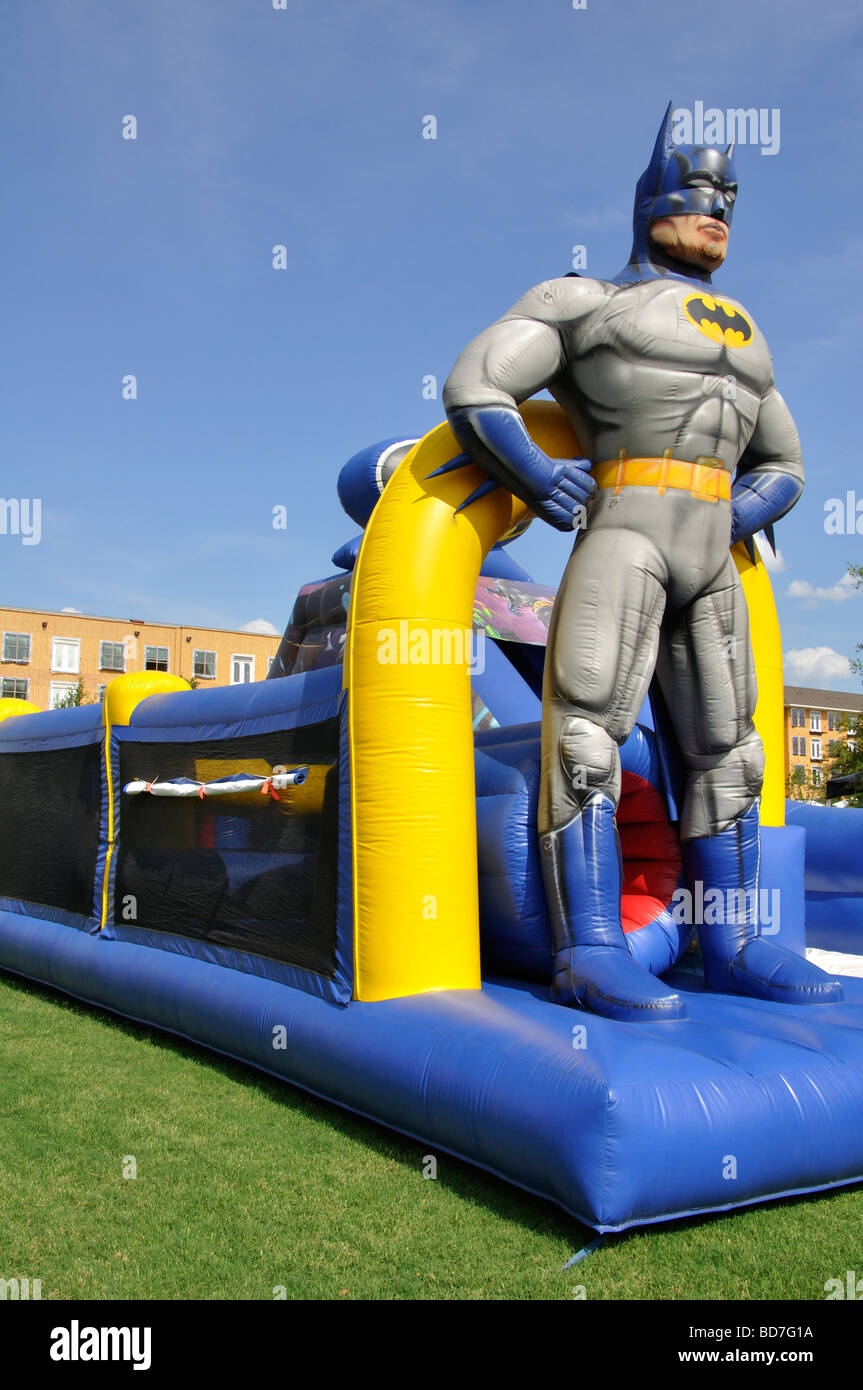 Inflatable Batman bounce house Stock Photo - Alamy
