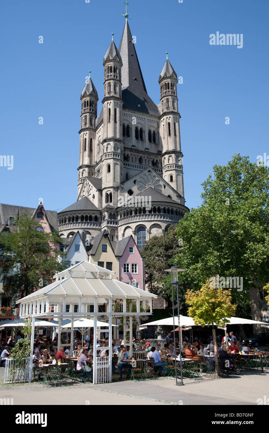 Gross St Martin Church Rheingarten Altstadt Historic Old Town Cologne Gross St Martin Church Rheingarten Altstadt Historic Old Town Cologne