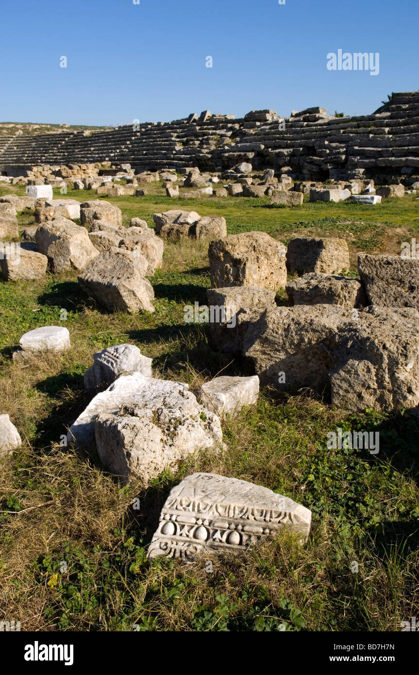 Roman Ruins in Ancient Stadium Stock Photo
