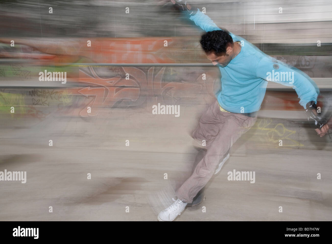 Skateboard Motion Blur Stock Photo