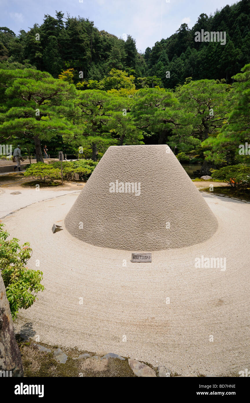 Pile of sand which is said to symbolize Mount Fuji in the famous