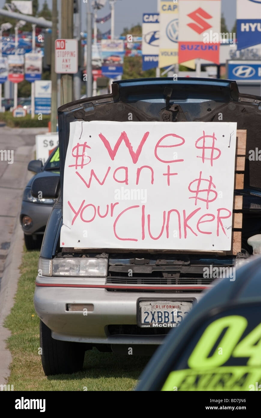 CashforClunkers, a 1996 Chevrolet outside of an Auto dealership