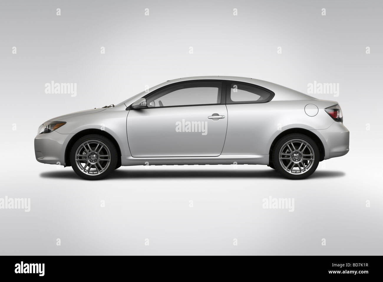 2010 Scion tC in Silver Drivers Side Profile Stock Photo Alamy