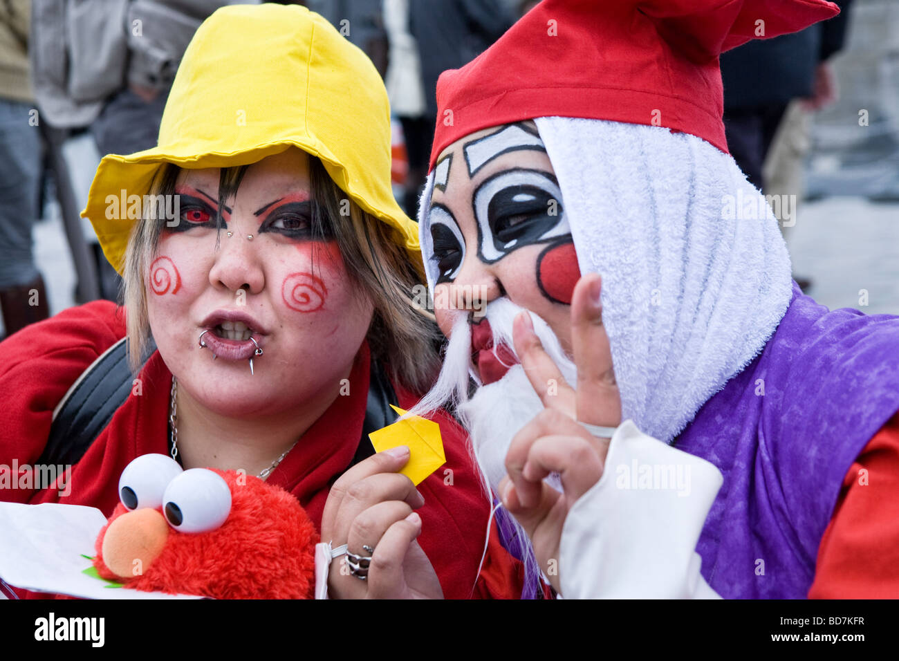 Portrait of young people in fancy dress in Harajuku, Tokyo, Japan Stock Photo