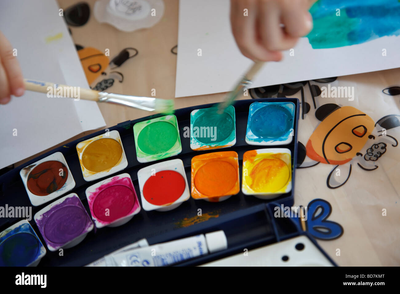 painting with watercolors Stock Photo - Alamy