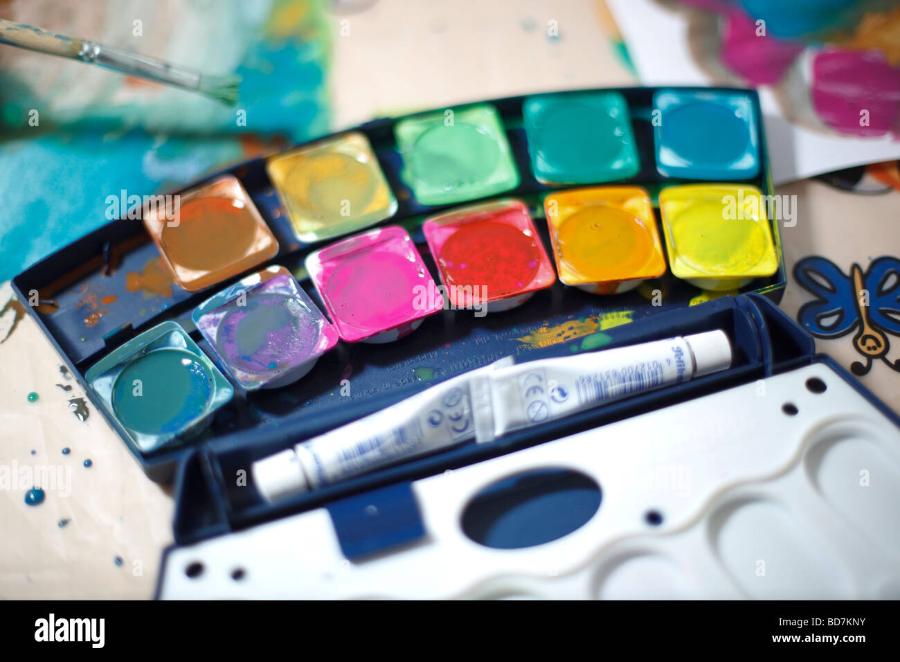 painting with watercolors Stock Photo - Alamy