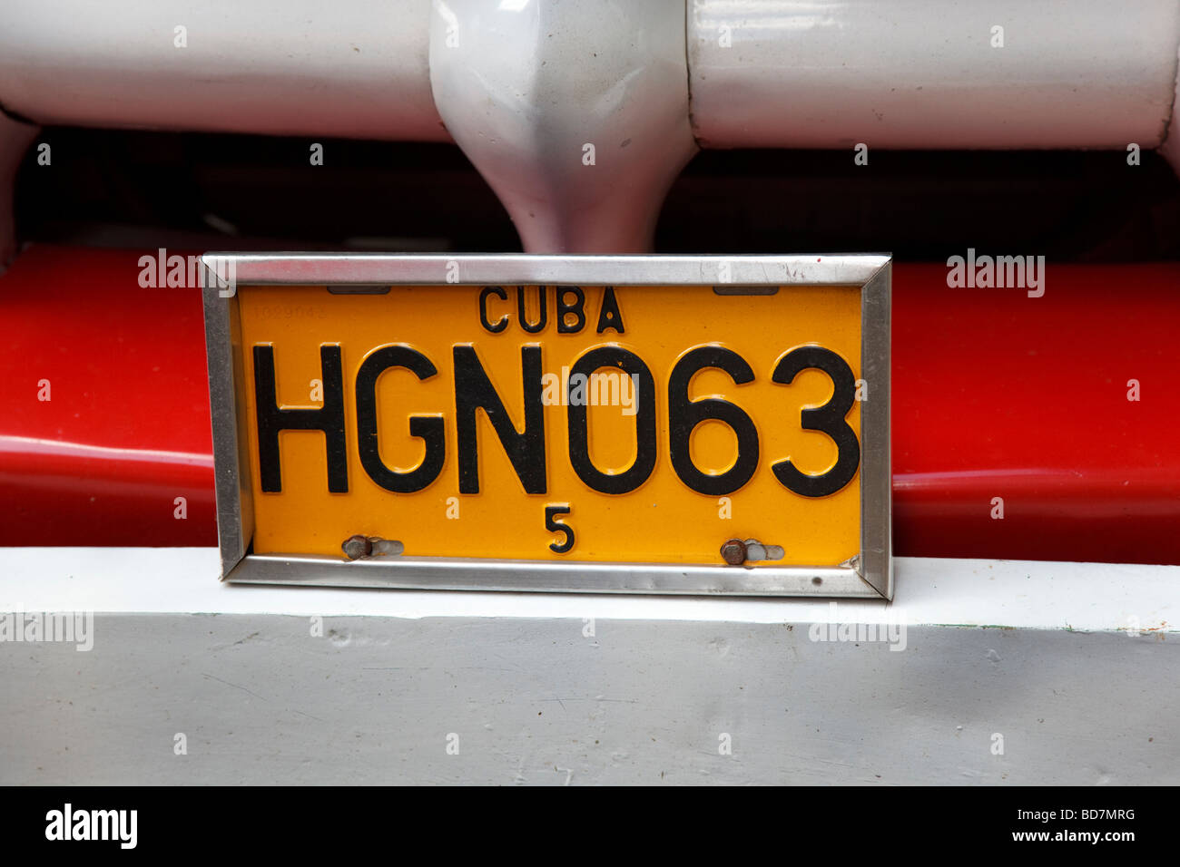 licence plate of cuban car Stock Photo Alamy