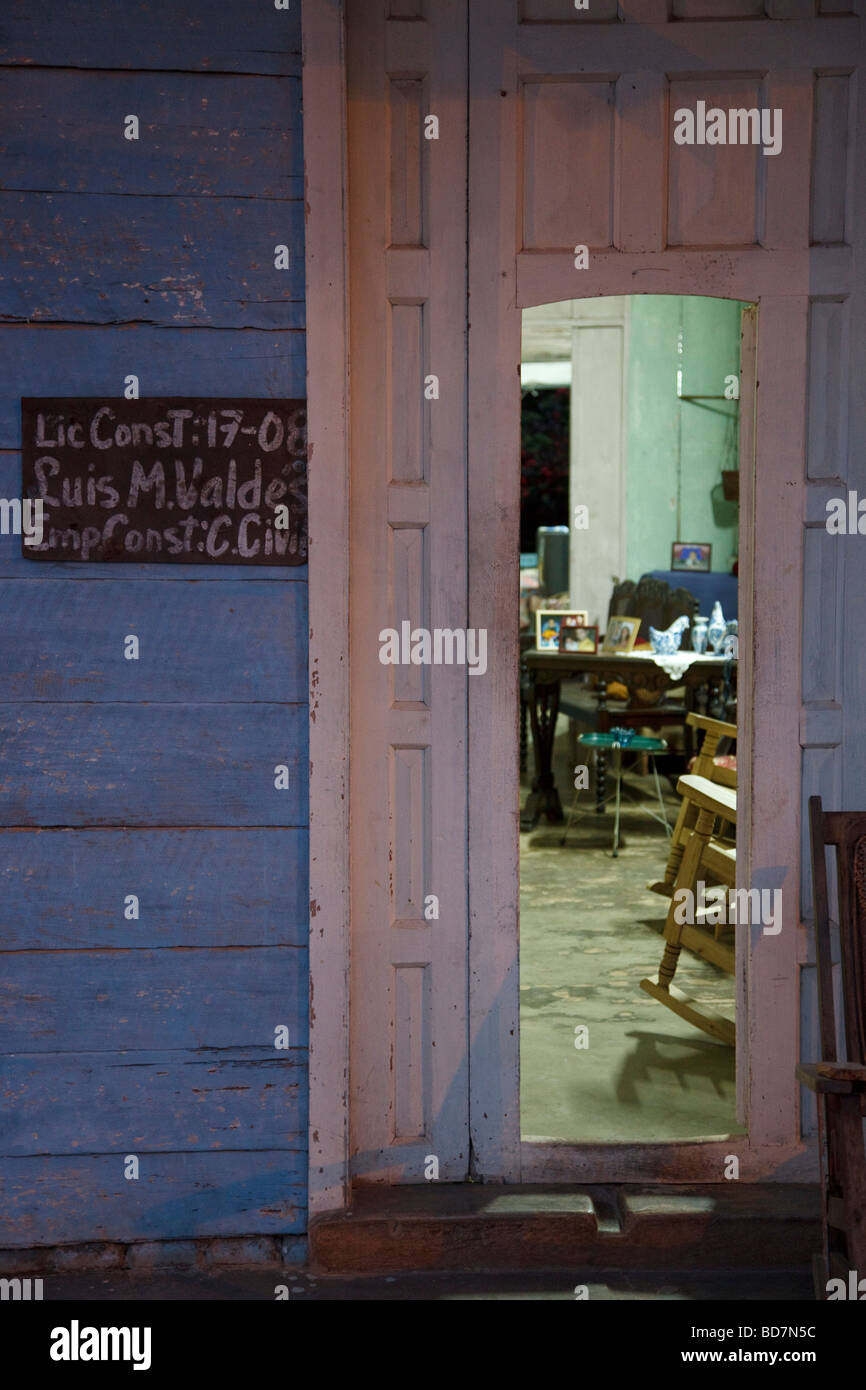Picture of view into cuban living room Stock Photo - Alamy