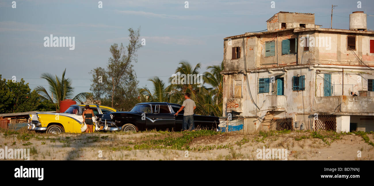 cars in Playas del Este Stock Photo