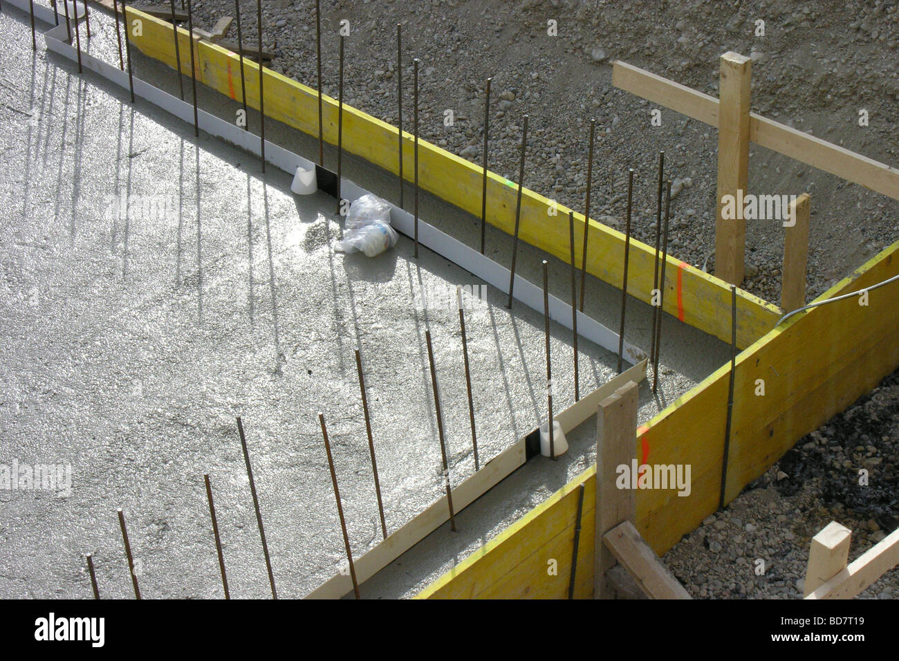 concrete foundation in the construction trench Stock Photo - Alamy