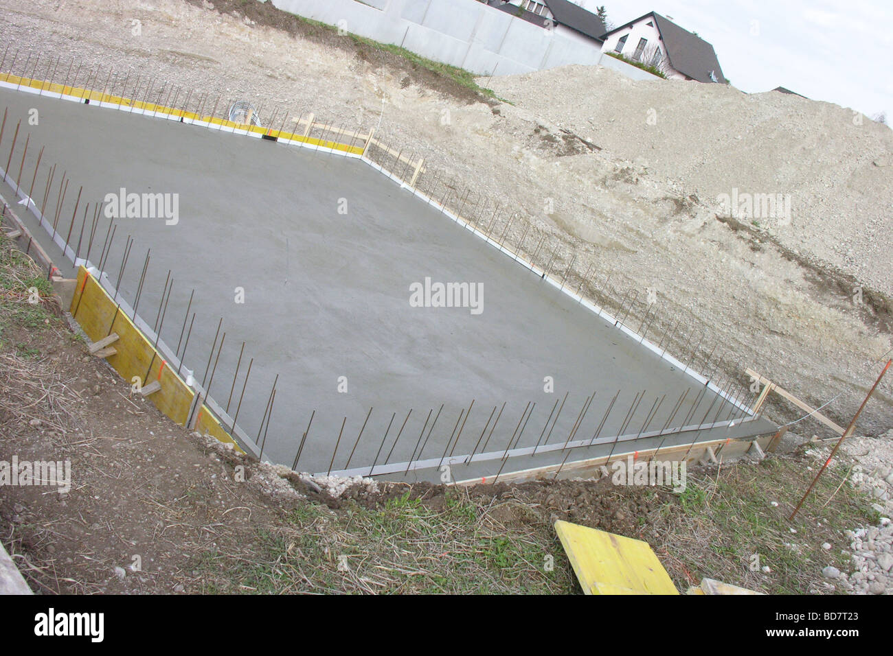 concrete foundation in the construction trench Stock Photo - Alamy