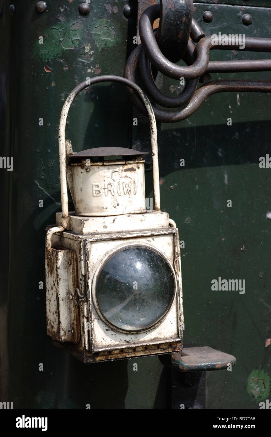 Railway engine oil lamp Stock Photo Alamy