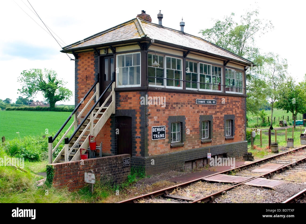 Great Western Railway signal box at Cranmore, Somerset, England. Stock Photo