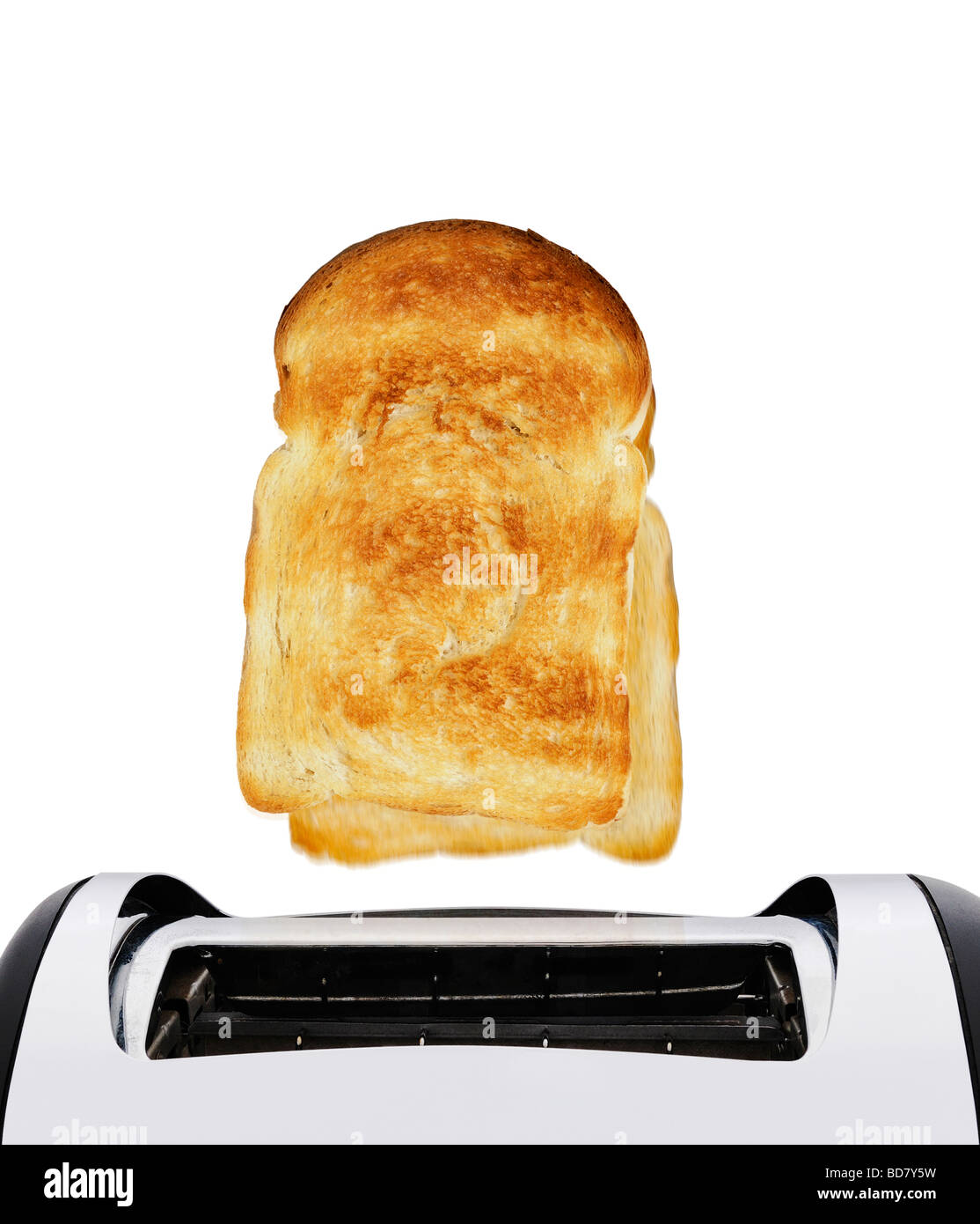 Toaster with Toast Popping Out Close Up Stock Photo