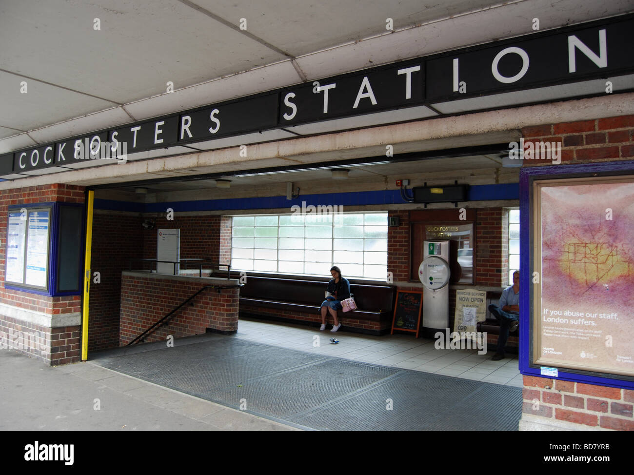Cockfosters Underground Station Entrance, Cockfosters, North London Stock Photo