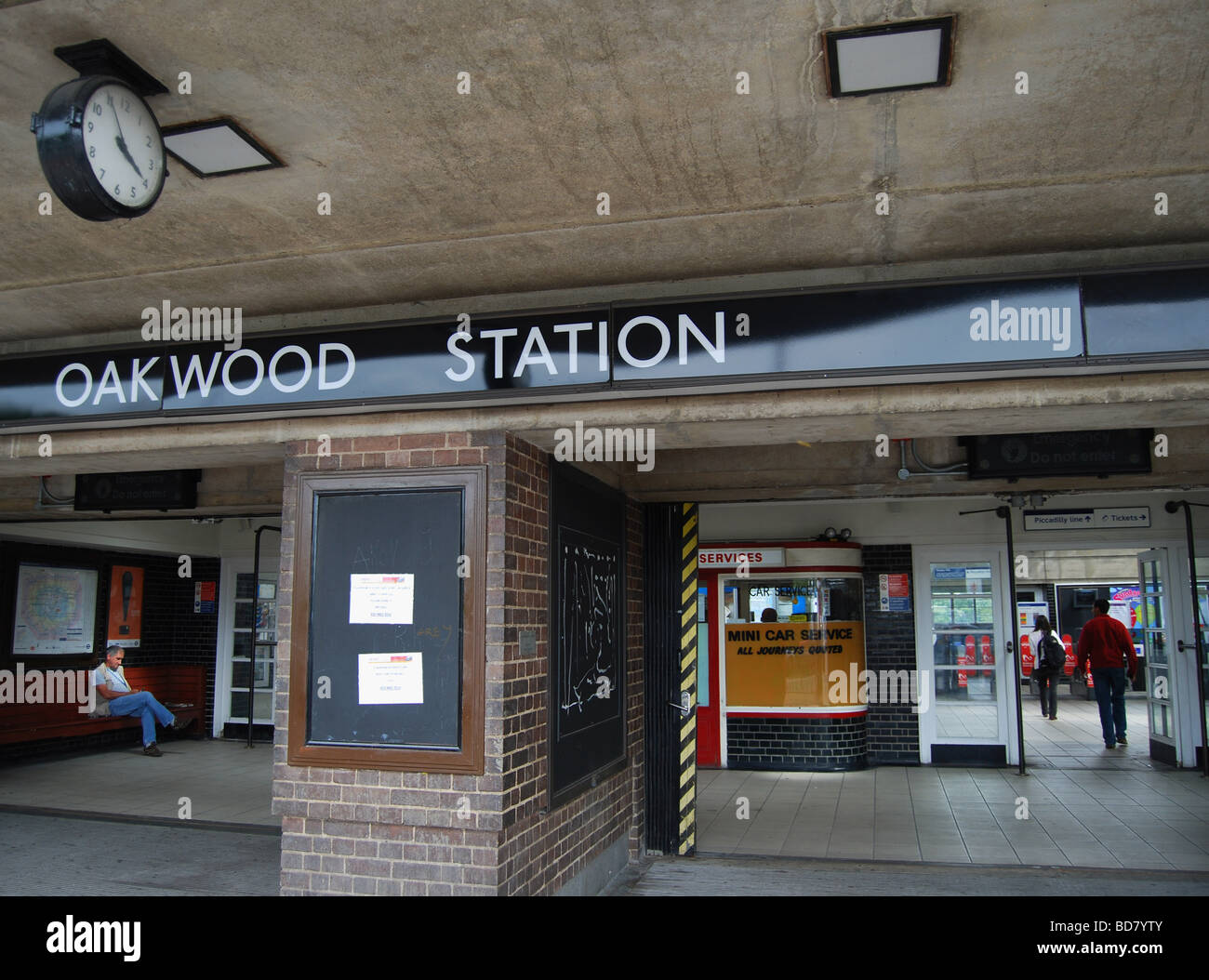 Oakwood Underground Station Entrance, Oakwood, North London Stock Photo