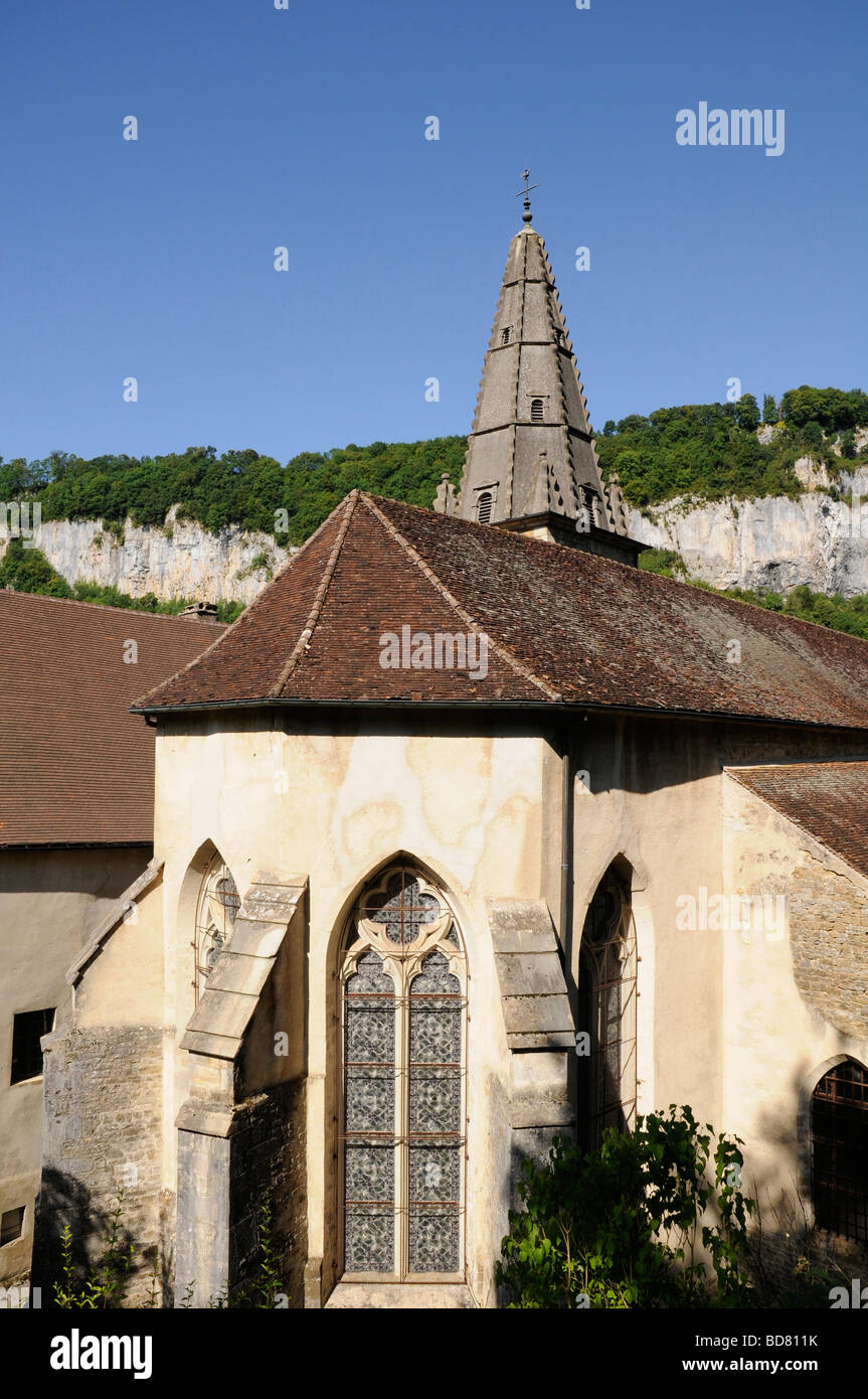 Baume Abbey, Baume les Messieurs, Jura, France. Stock Photo