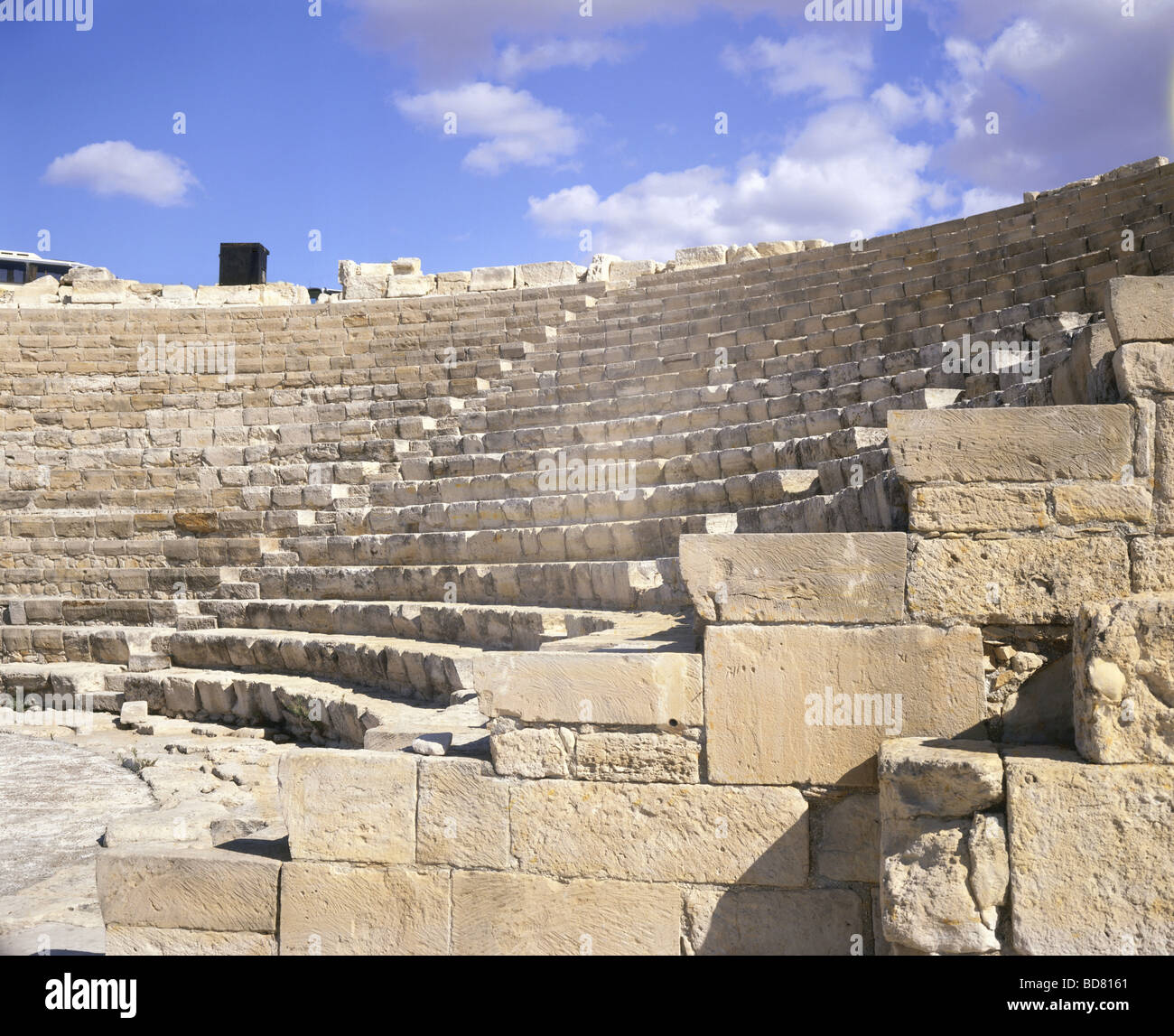 geography / travel, Cyprus, Kourion, Roman theatre, built 2nd century AD, view, seats, , Additional-Rights-Clearance-Info-Not-Available Stock Photo
