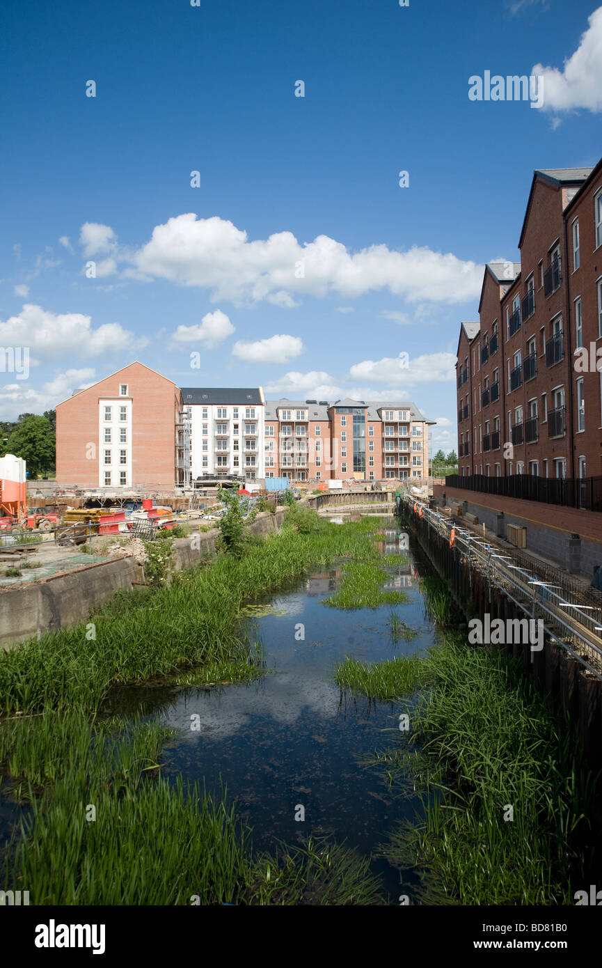 Brand new apartments on a site of urban redevelopment in the market