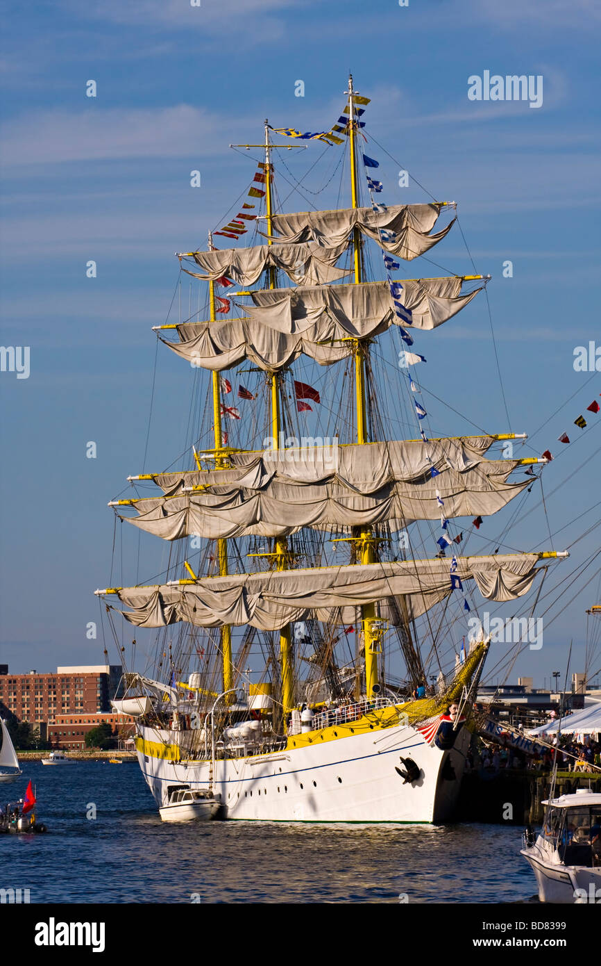 Sail Boston 2009. Romanian Tall Ship "Mercea" docked in Boston Harbor Stock Photo Alamy