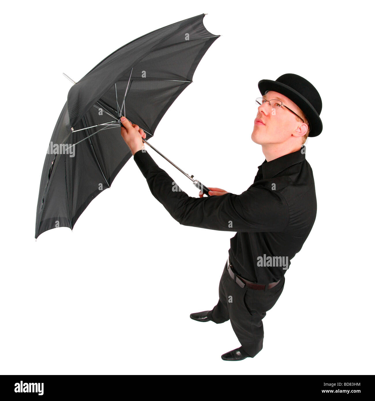 Bowler Hat Man Umbrella High Resolution Stock Photography and Images ...
