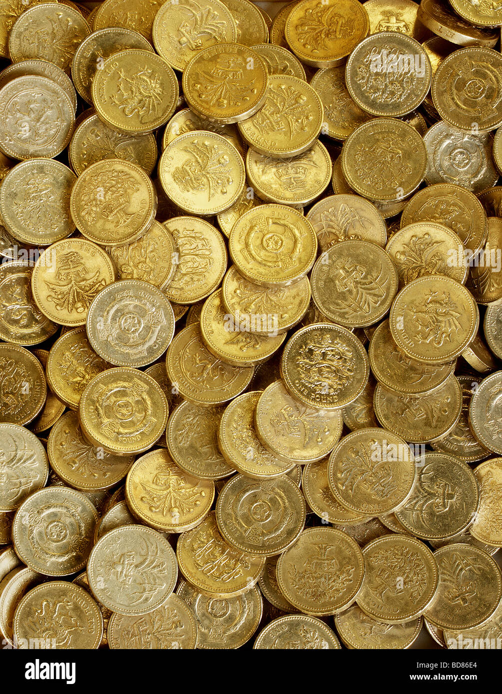 One pound coins Stock Photo - Alamy