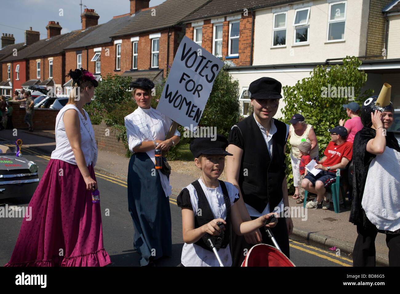 Biggleswade carnival children costume dressed up kids parade people hi