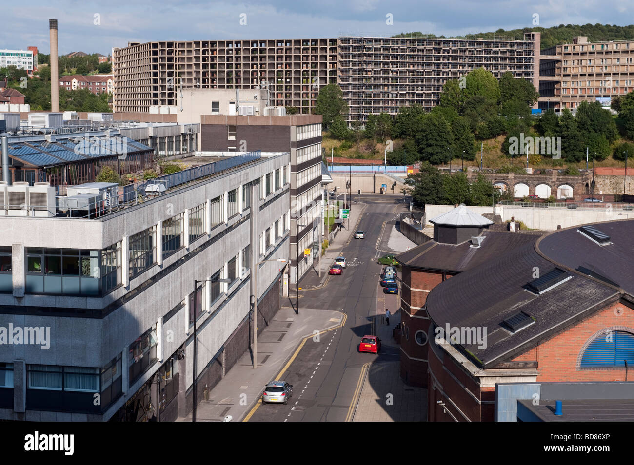 'Pond Hill' and 'Parkhill Flats' in Sheffield, 'South Yorkshire', England,'Great Britain','United Kingdom',GB,UK,EU Stock Photo
