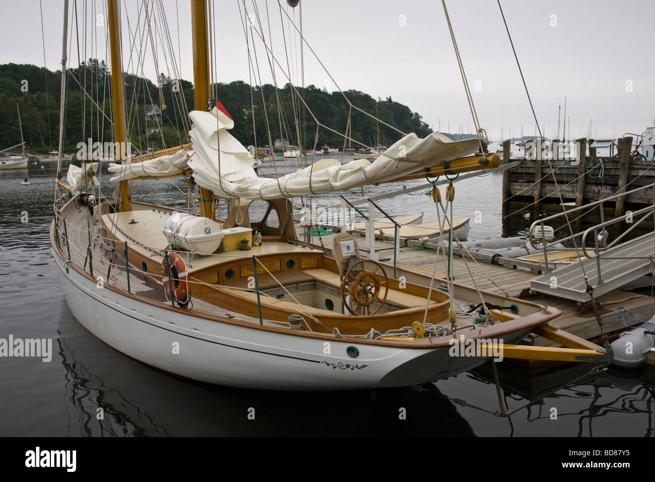 Schooner Olad Camden Maine USA Stock Photo Alamy