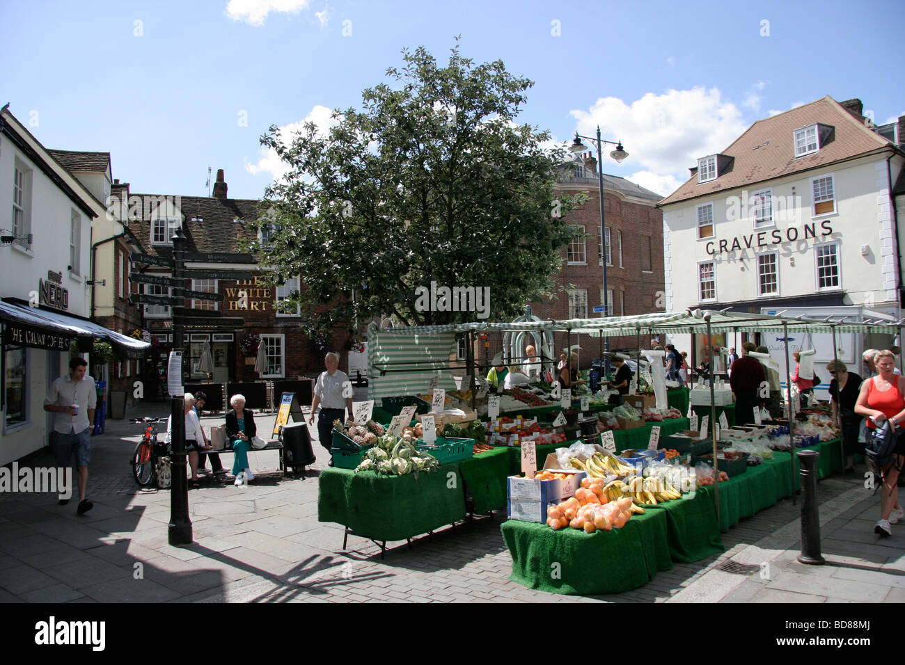 Hertford Town Market Salisbury Square Stock Photo