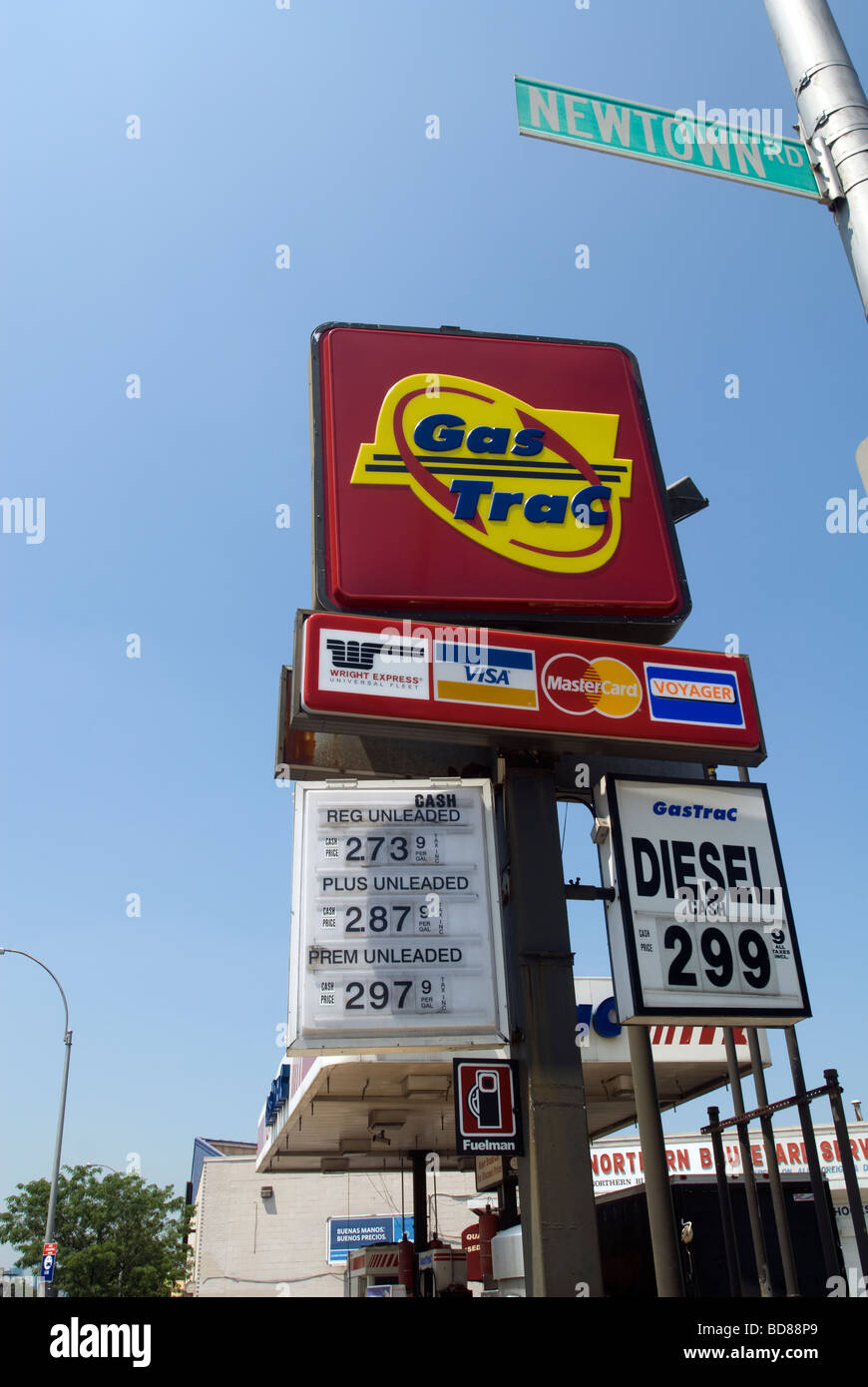 An independent gas station in the borough of Queens in New York on Saturday August 1 2009