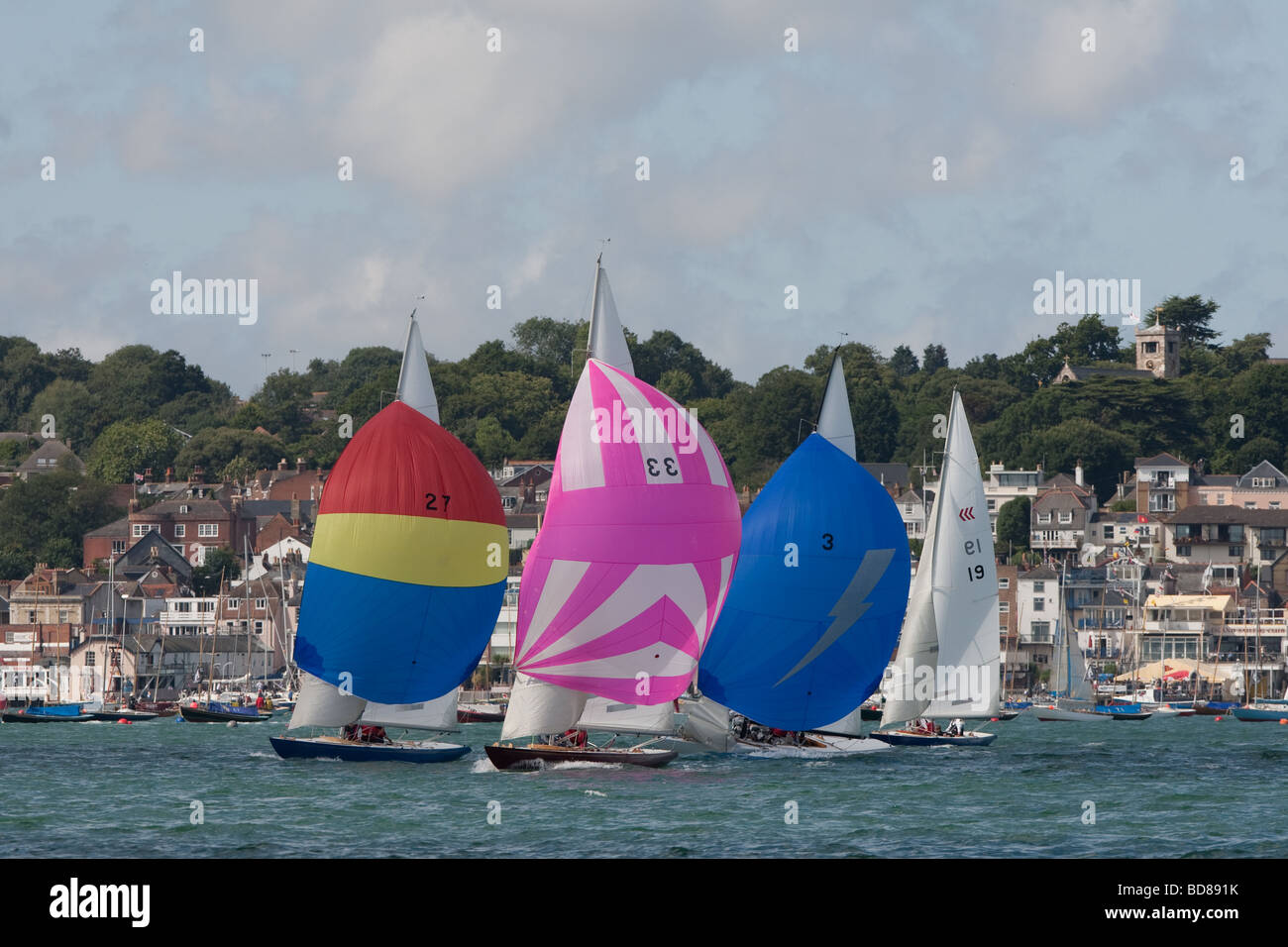 Yacht Racing Cowes Isle of Wight Stock Photo