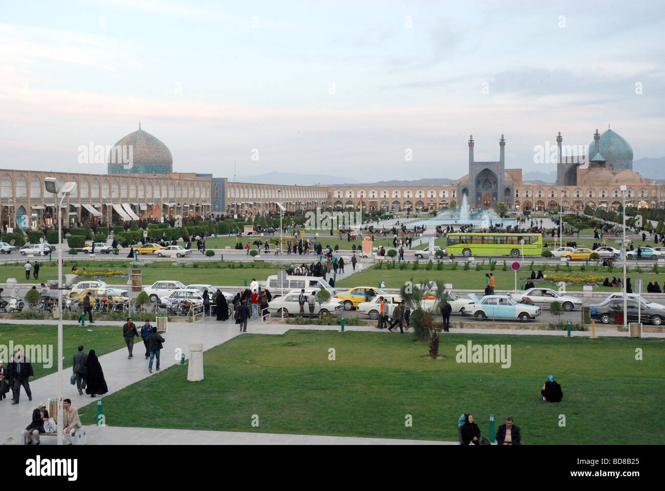 View of Imam or Naghsh-l Jahan Square, Esfahan, Iran Stock Photo