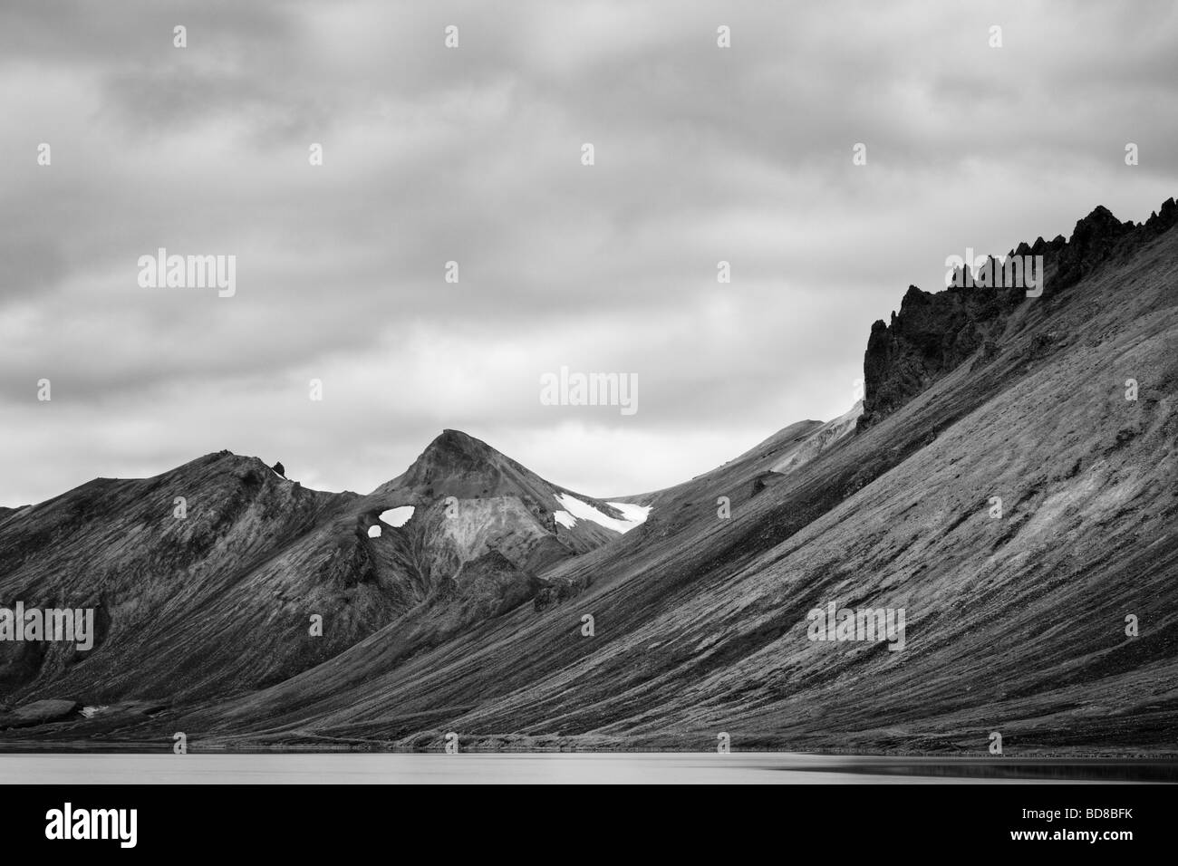 Church Mountain Lake, Landmannalaugar, Iceland Stock Photo