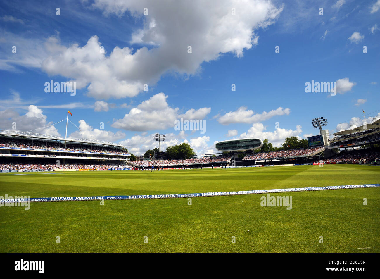 A general view of Lord's Cricket ground during the pro 40 final between the Sussex Sharks and Hampshire Hawks Stock Photo