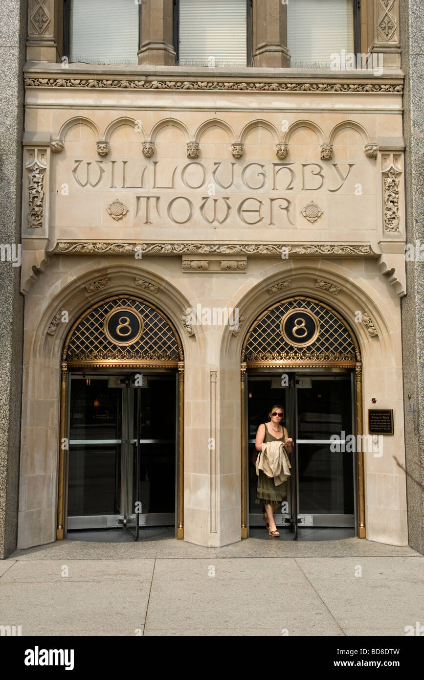 Willoughby Tower Entrance Stock Photo Alamy