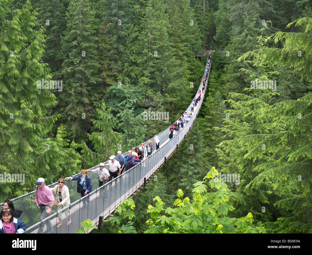 The Capilano Suspension Bridge in North Vancouver Canada Stock Photo