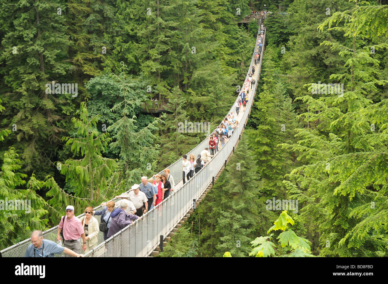 The Capilano Suspension Bridge in North Vancouver Canada Stock Photo